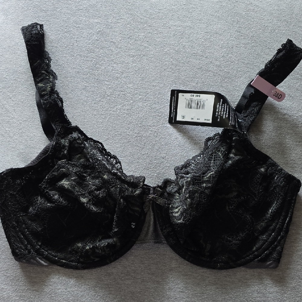 Bali Black Lace Underwire Bra Intimates